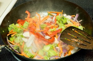 photo of stir-frying